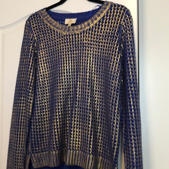 Gold blue sweater - Picture 2 of 2